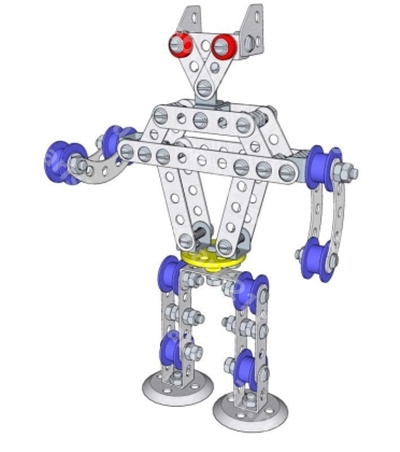 Конструктор металлический с подвижными деталями. Робот Р1